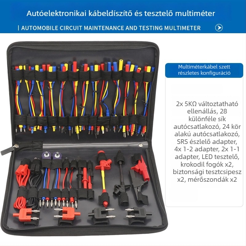 Multifunkcionális tesztkészlet autóhálózathoz univerzális csatlakozódobozzal – autóvonal detektálás, CH-22, Car Jiuhong