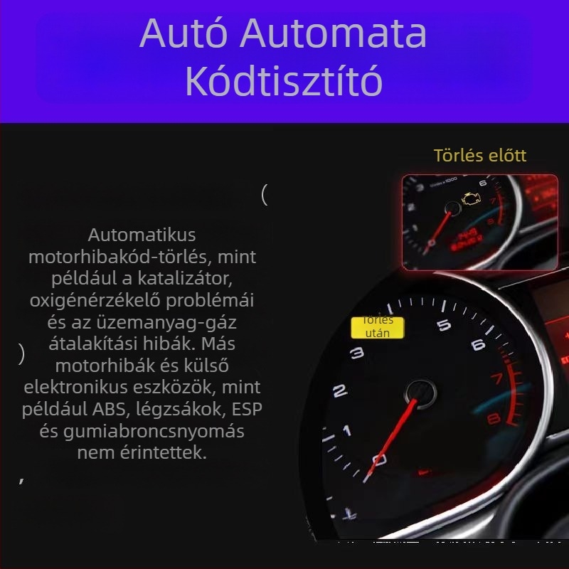 Motorhiba lámpa automatikus kódeltávolító, univerzális OBD diagnosztikai eszköz a hibakódok dekódolásához alkalmazás telepítése nélkül