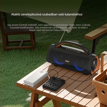 DOSS M30 Vezeték nélküli mikrofon integrált hangkártyával, Bluetooth 5.3, frekvencia-tartomány 100 Hz–20 kHz, SNR ≥70 dB, névleges feszültség 5 V, beépített akkumulátor nélkül