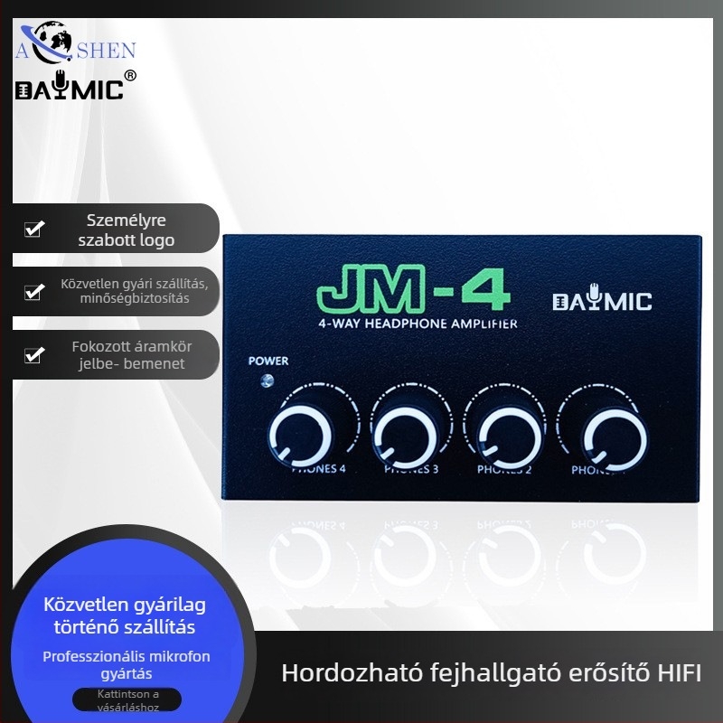 JM4 Keverő – Audió sztereó hub, passzív keverő, vezérlő konzol élő hanghoz