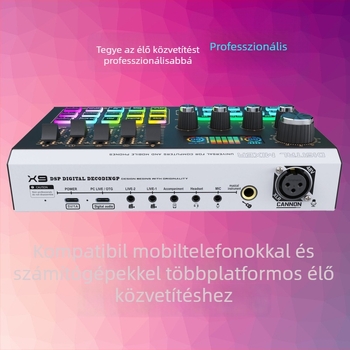 X9 asztali digitális keverő USB interfésszel, MIDI bemenet/kimenet, kétcsatornás, DirectSound 3D