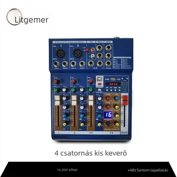 F4Pro DJ-mixer konzol USB audió interfésszel és Bluetooth-kapcsolattal, otthoni PC-használatra