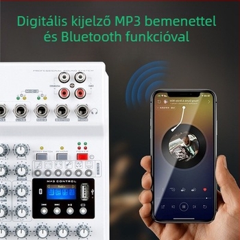 Fugue MX-08 Hangkeverő beépített mikrofonnal, USB és Bluetooth, 20W