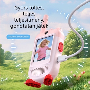 Gyermekek videó kaputelefonja kültéren, 4G kijelzővel, 1 csatorna, 5W, hatótáv 1,5 km, Li-ion 650 mAh