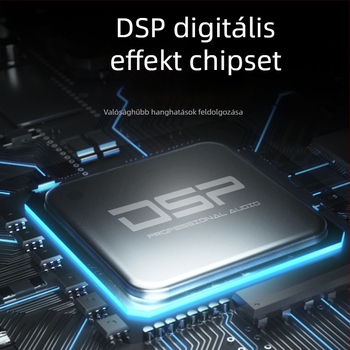 4-csatornás karaoke keverő beépített Bluetooth-szal és reverberációs effekttel, JXSOU UM33 otthoni felvételekhez és élő közvetítéshez