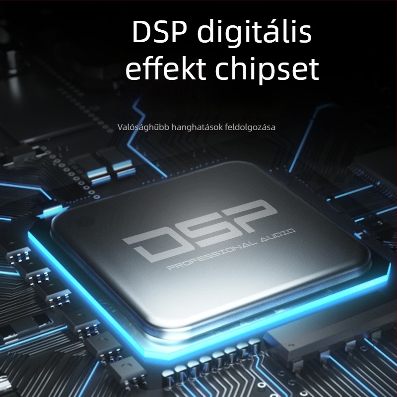 4-csatornás karaoke keverő beépített Bluetooth-szal és reverberációs effekttel, JXSOU UM33 otthoni felvételekhez és élő közvetítéshez