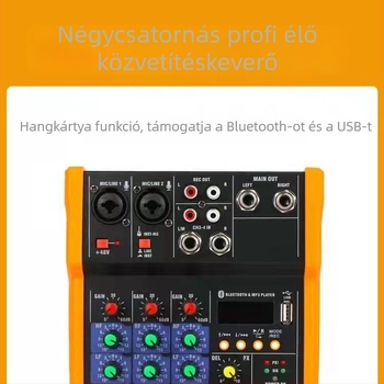 Kaimas 4-csatornás digitális Bluetooth keverő mobil élő közvetítéshez és felvételhez, modell G4