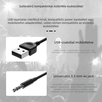 Számítógép hangszóró USB interfésszel, 2 csatornás, 6W, frekvenciaválasz 60 Hz-15 kHz, 3,5 mm-es audio bemenet (USB; 2 csatornás; 6W; 60 Hz-15 kHz; 3,5 mm-es audio bemenet)