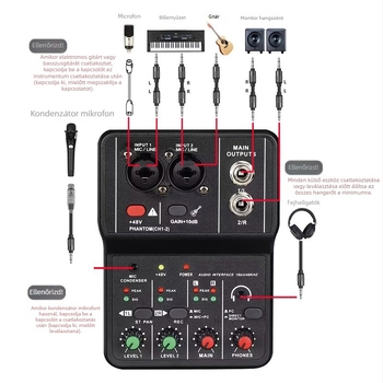 TEYUN Q-12 USB meghajtó nélküli számítógépes felvételi hangkártya, 16-bit/24kHz