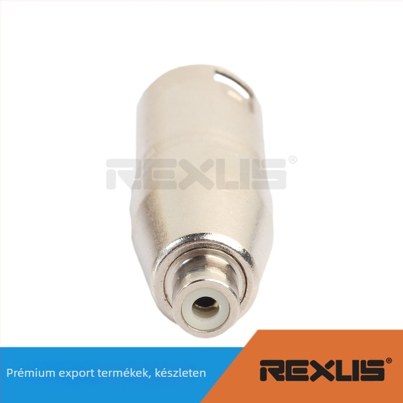 REXLIS XLR–RCA audió adapter, XLR férfi a RCA női csatlakozóhoz, ROHS, üzemmérséklet 20-80°C