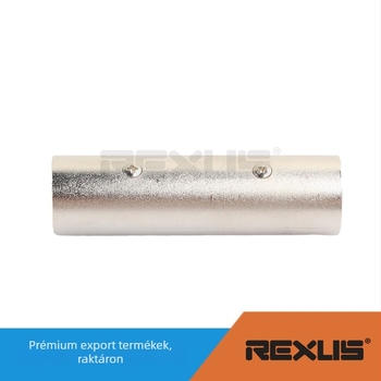 XLR audió adapter, cinkötvözet házzal, RoHS tanúsított, működési hőmérséklet 20–80°C, márka REXLIS