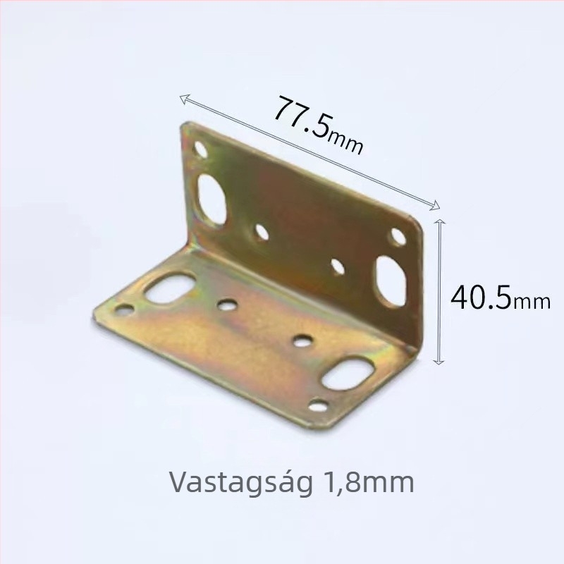 Acélból készült megerősítő sarokvas galvanizált bevonattal – alkalmas ágykeretek, asztalok és székek, ajtók és ablakokhoz; stílus: Új kínai stílus