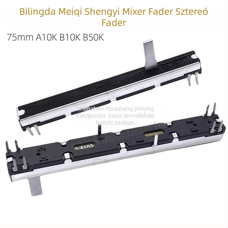 75 mm-es sztereó keverő kettős csatornával faderrel, EPM8/12, Meiqi Sound Art, A10KB10KB50K