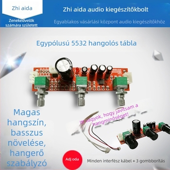 Zhiaida NC5532 Hang- és hangerő-szabályozó op-amp PCB, 2-csatornás, APP-t nem támogat, VW számára, Kiegészítők