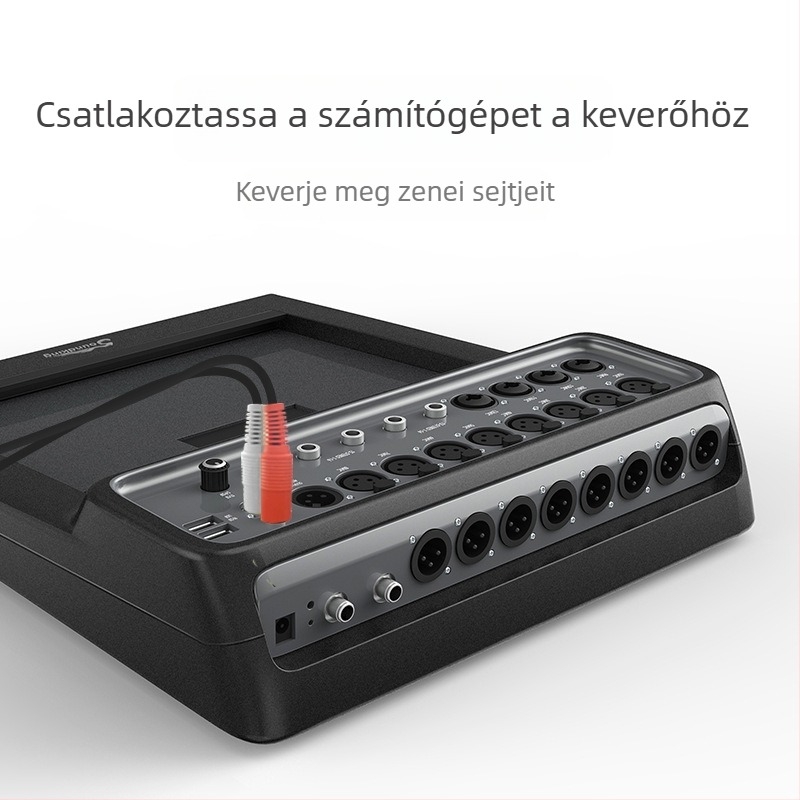 Akihabara 3,5 mm-es audio kábel, két 6,35 mm csatlakozóval, keverőhöz, PVC burkolat