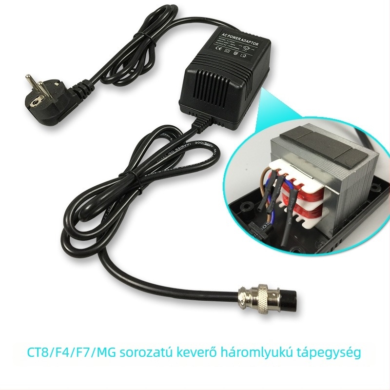 Háromtűs külső tápegység CT6, CT8 USB, CT12, F4 és F7 MG sorozatú keverőkhöz