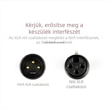 Kettős XLR audio kábel, aranyozott bevonattal, acélmagú, réz vezető