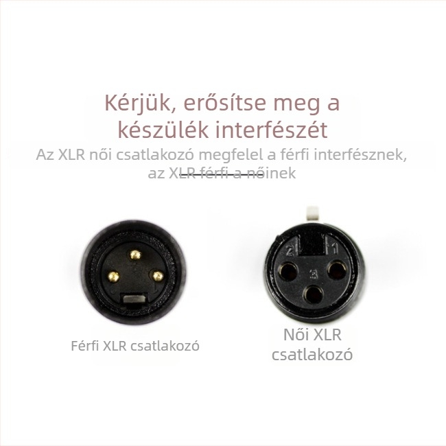Kettős XLR audio kábel, aranyozott bevonattal, acélmagú, réz vezető
