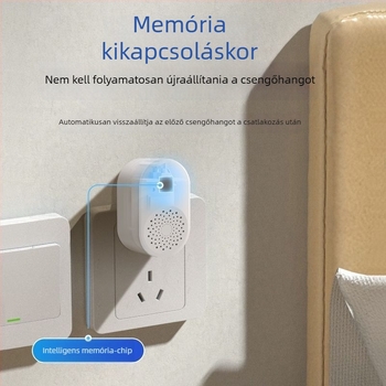 Vezeték nélküli ajtócsengő – ultra hosszú hatótávolság, hangos csengés Ding-Dong hanggal, idős hívóeszköz
