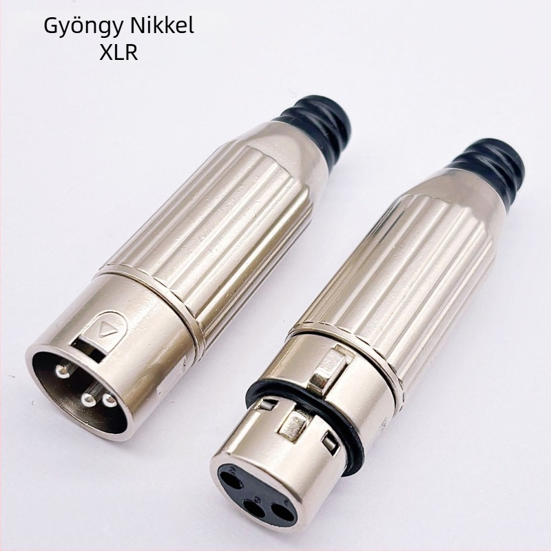 Teljesen fém XLR mikrofon-csatlakozó, 3-vezetékes, JT Márka, ROHS tanúsított