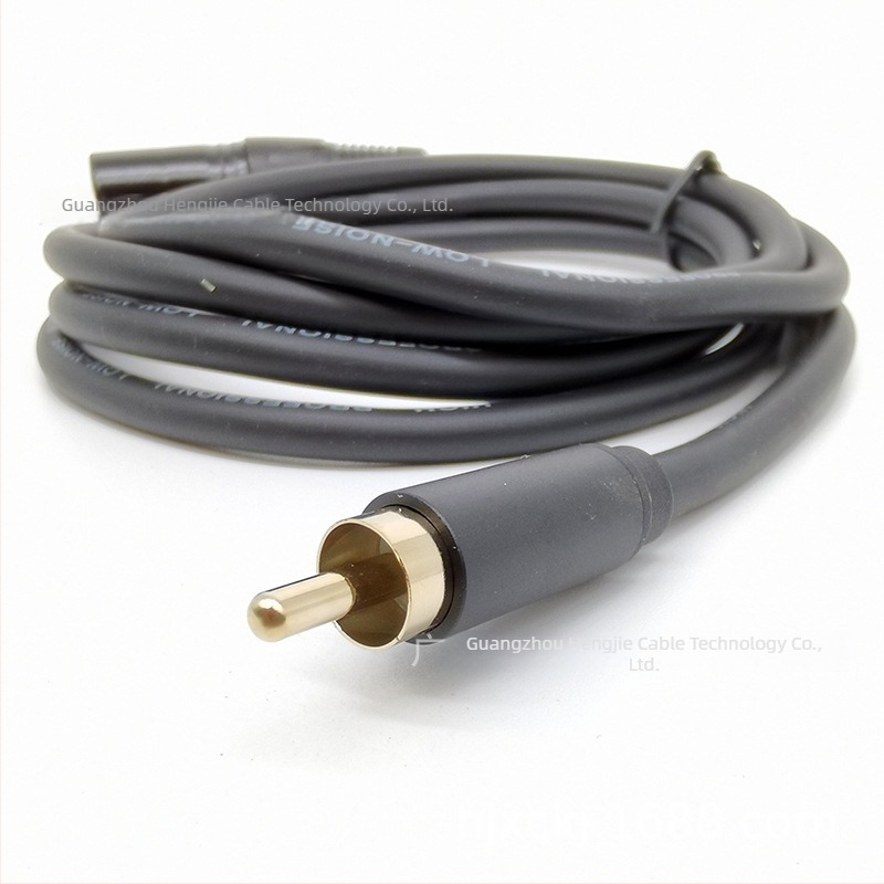 RCA–XLR mikrofon kábel, rézmag, tiszta réz-vezető, rugalmas külsőhéj, modell HJ-LH015, alkalmas mikrofonhoz és keverőhöz