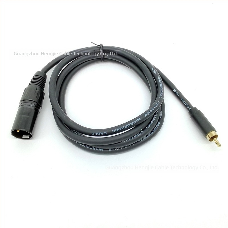RCA–XLR mikrofon kábel, rézmag, tiszta réz-vezető, rugalmas külsőhéj, modell HJ-LH015, alkalmas mikrofonhoz és keverőhöz