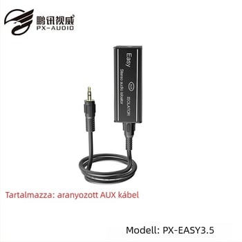 Audió földelés izolációs adapterkábellel, rézmaggal