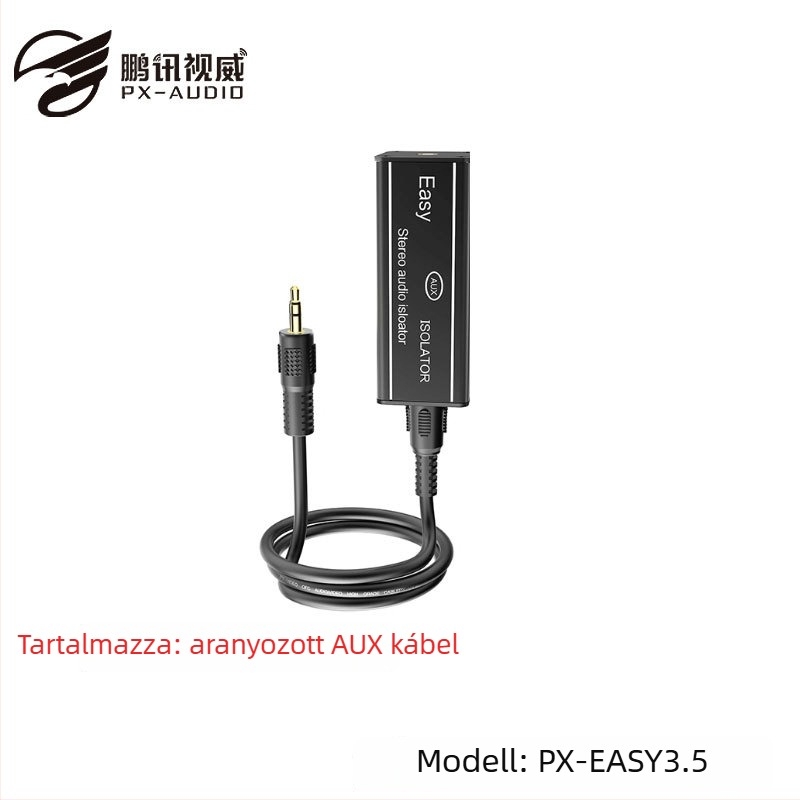 Audió földelés izolációs adapterkábellel, rézmaggal