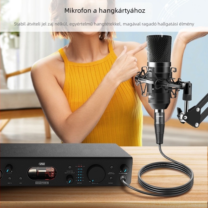 Jinghua A157 Audio kábel, 3,5 mm–XLR női mikrofonkábel, aranyozott kivitel, réz mag