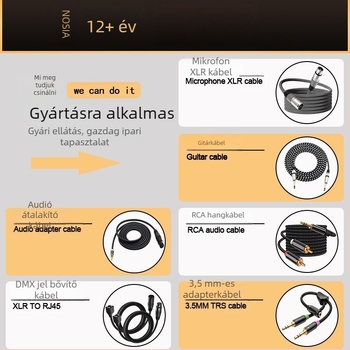 TRS–ból kettős XLR-hez hangkábel, 3.5 mm → 2x XLR-F, formázott kivitel, nikkelezett rézmag, OFC vezetők, 125 g
