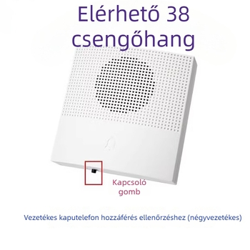 DB1 vezetékes ajtócsengő, 12V, 38 csengőhang, négyvezetékes, hozzáférés-ellenőrzéssel kompatibilis