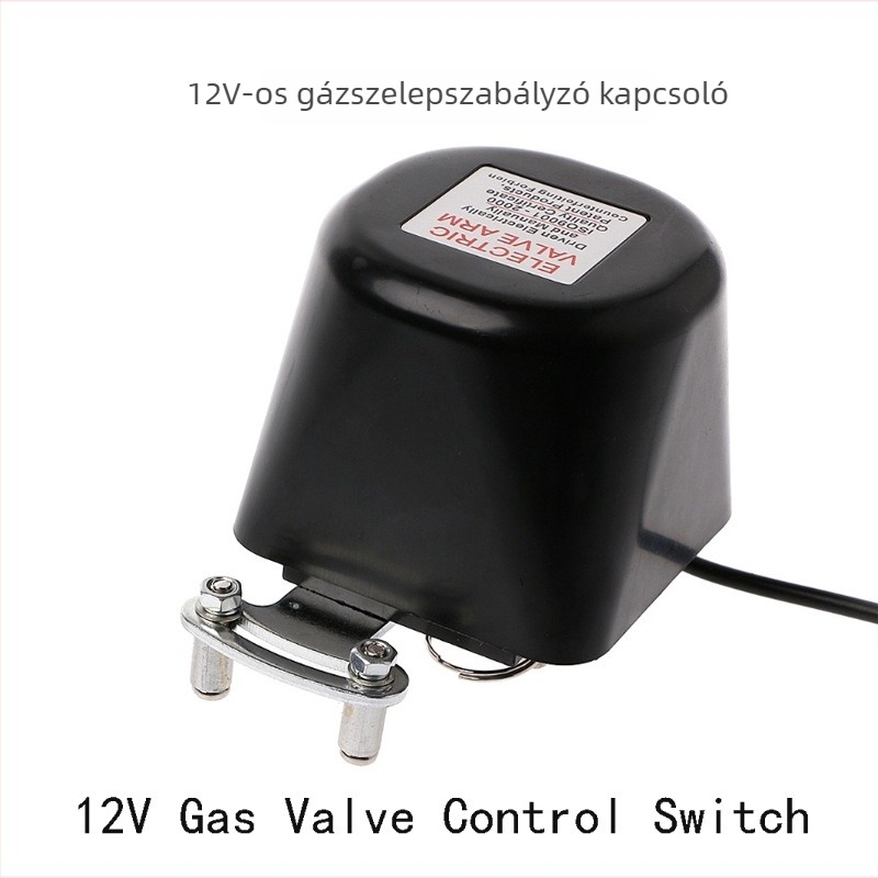 Gázcső-szelepműködtető, 12V, vezetékes, automatikus nyitás-zárás