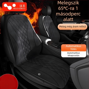 Grafén autó fűtött ülés párna – téli használat, 12V-24V, plüss felület, Leben