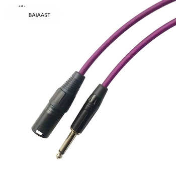 6,35 mm-t XLR-re kiegyensúlyozott audió kábel, kétvezetékes, mikrofonhoz és hangfalhoz