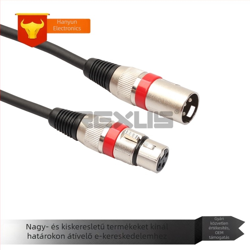 XLR hosszabbító kábel, férfi→ női csatlakozóval, mikrofon és audio/videó használatra — Neutral ROHS