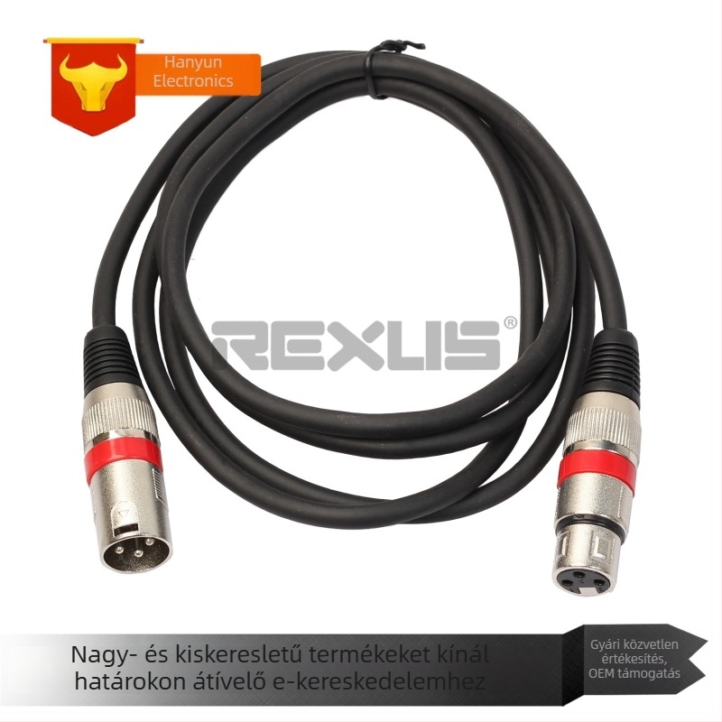 XLR hosszabbító kábel, férfi→ női csatlakozóval, mikrofon és audio/videó használatra — Neutral ROHS