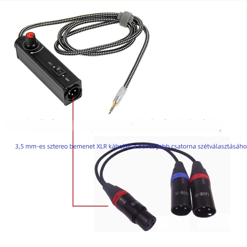 PXSW X102 3,5 mm-es sztereó audió izolátor, adapterkábel, audió kimenet, rézmag, hossza 1 m