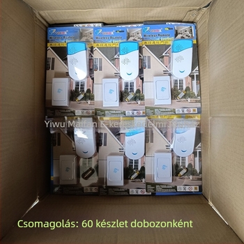 Távirányítós vezeték nélküli ajtócsengő 822AC, V-ZORR, 110-220V hálózati áramellátás, 16–32 dallam, alkalmas otthonra és üzletekbe