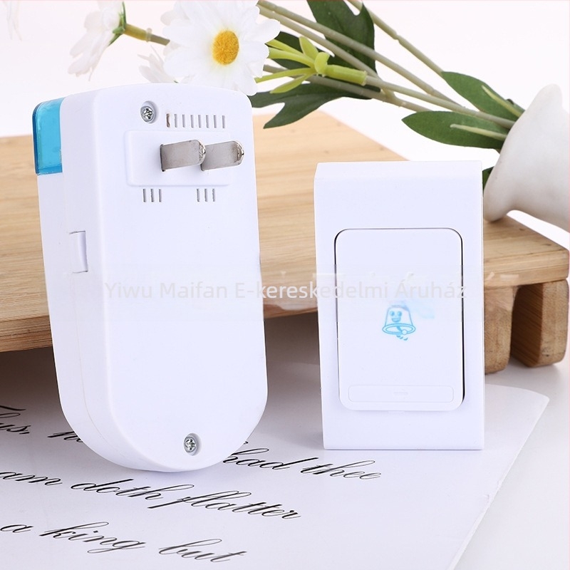 Távirányítós vezeték nélküli ajtócsengő 822AC, V-ZORR, 110-220V hálózati áramellátás, 16–32 dallam, alkalmas otthonra és üzletekbe