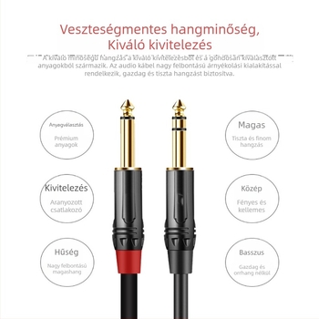 LAITA 6,5 mm-es audio kábel, 3-vezetékesről 2-vezetékes Y-elágazással, keverő és zongora hangfalhoz