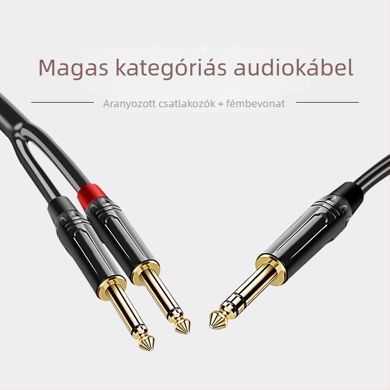 LAITA 6,5 mm-es audio kábel, 3-vezetékesről 2-vezetékes Y-elágazással, keverő és zongora hangfalhoz