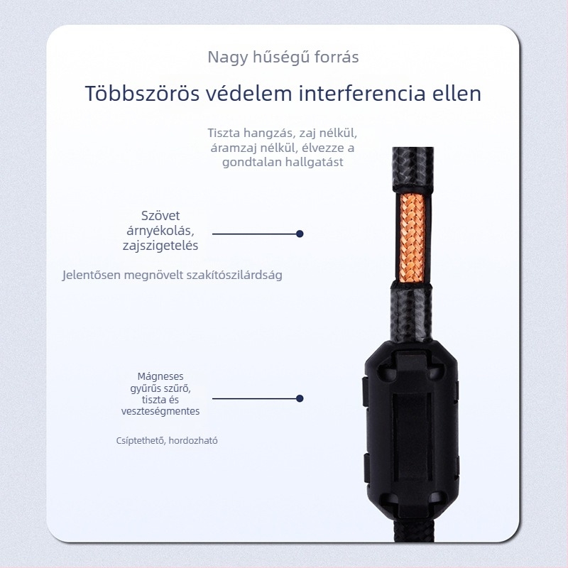 YYTCG 3,5 mm-től 6,5 mm-ig terjedő audio kábel, kétmagos árnyékolt, férfi–férfi csatlakozóval, mikser és hangsugárzó között