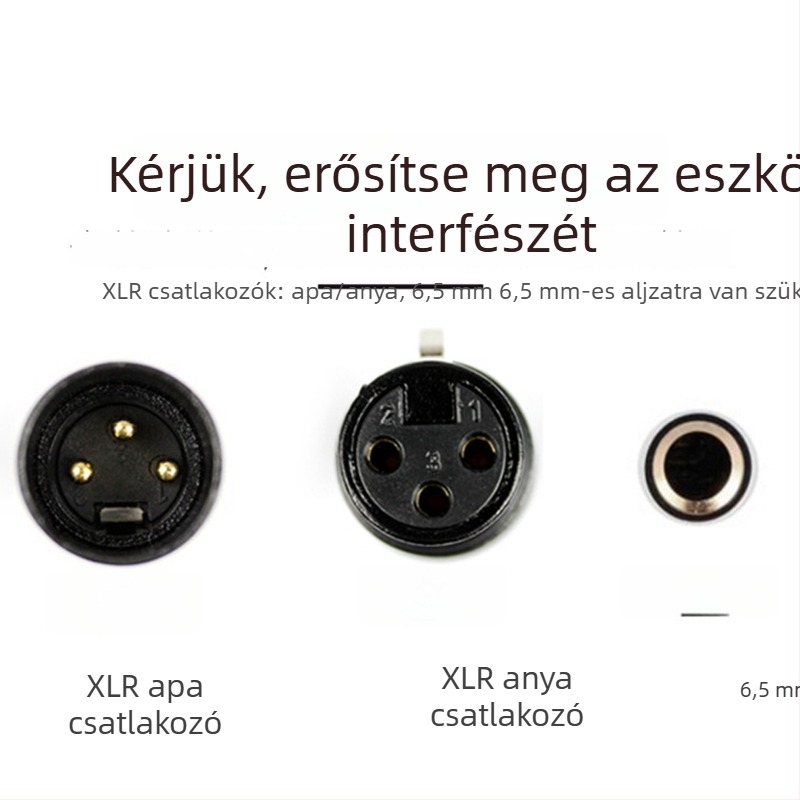 LAITA Egyensúlyozott audió kábel 6,35 mm-es XLR-hez, kétvezető, mikrofonhoz és keverőhöz