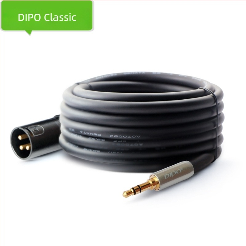DIPO S35M 3,5 mm–XLR férfi mixer kábel, dupla árnyékolás, réz