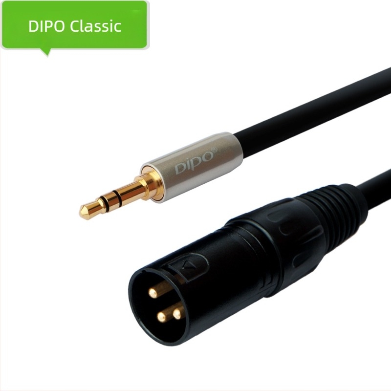 DIPO S35M 3,5 mm–XLR férfi mixer kábel, dupla árnyékolás, réz