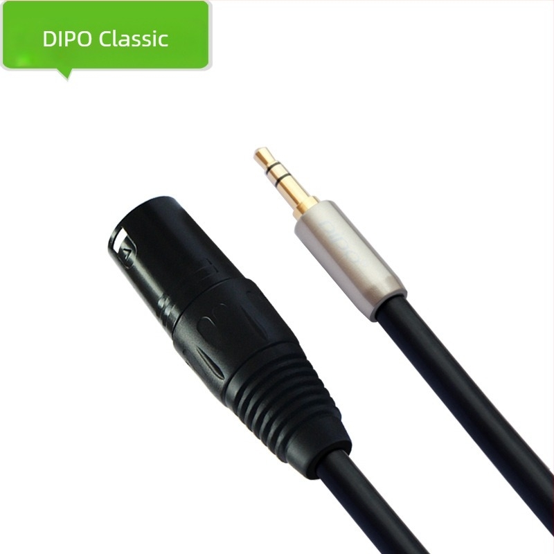 DIPO S35M 3,5 mm–XLR férfi mixer kábel, dupla árnyékolás, réz