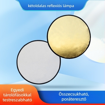 Összecsukható 2 az 1-ben reflektor fotózáshoz, poliészter tafta, 0,2 kg, beltéri és kültéri használatra