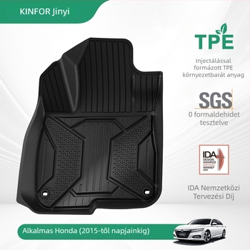 TPE injekcióval formázott autópadlószőnyeg, kompatibilis Honda Accord, CR-V, Crosstour, Fit, Lingpai