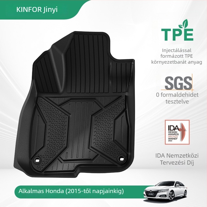TPE injekcióval formázott autópadlószőnyeg, kompatibilis Honda Accord, CR-V, Crosstour, Fit, Lingpai
