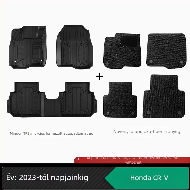 TPE injekcióval formázott autópadlószőnyeg, kompatibilis Honda Accord, CR-V, Crosstour, Fit, Lingpai